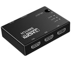 HDMI Switch Splitter 3-in-1 5-in-1 or 1-in-2 1080p 4K Manual or Remote Options - 3 in 1 Switch 1080p Manual