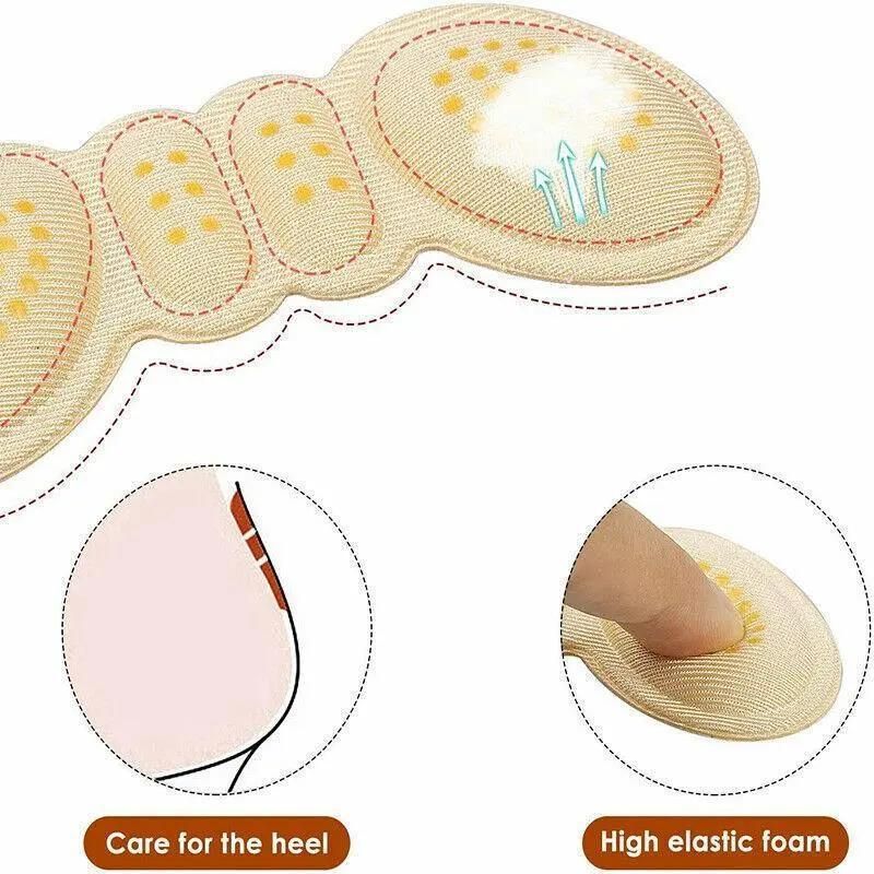 1Pair Thin Heel Insole Heel Protectors Heel Pads Shoe Liner Shoe Inserts Heel Grip - Black