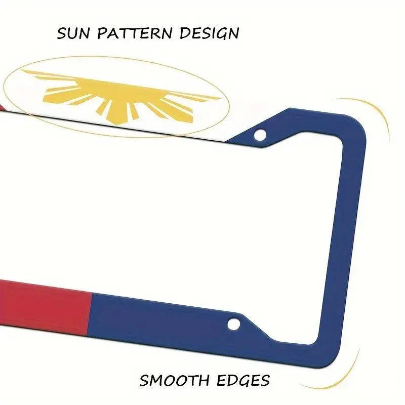 2pcs Aluminium Alloy License Plate Frame Number Plate Bezel Car Accessories