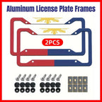 2pcs Aluminium Alloy License Plate Frame Number Plate Bezel Car Accessories