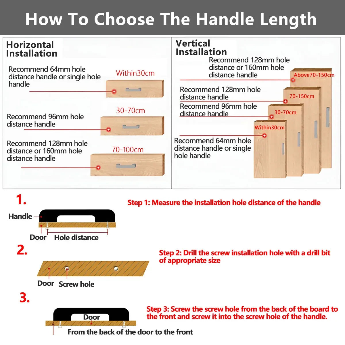 Chinese Cabinet Door Handle Pure Copper Pull Drawer Hand Handle Furniture - Type C-Large