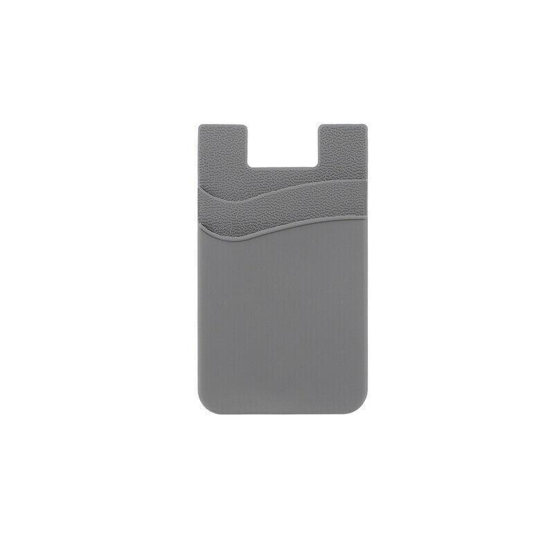 Silicone Phone Card Holder Double Layer Adhesive Wallet with 3M Backing - Green