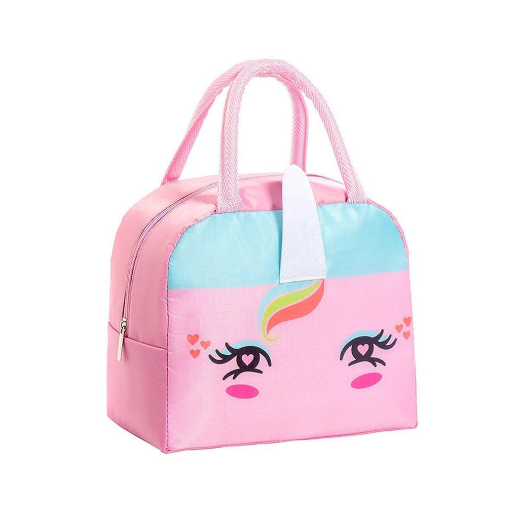 3D Bento Lunch Bag Cartoon Handbag Insulated Food Box Bag for Students LunchTote - Coffee Bear