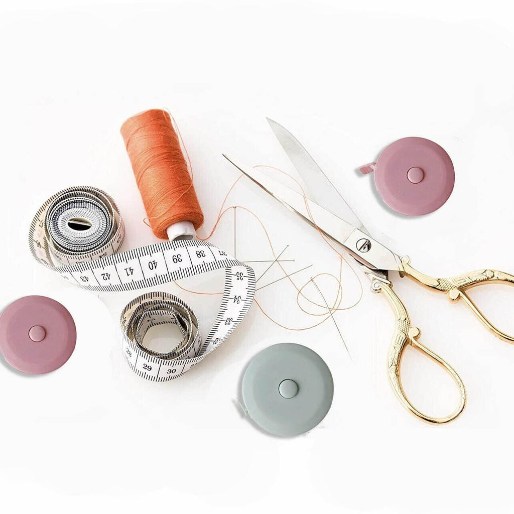 Retractable Tailor Tape Measure 150cm Soft Body Measuring Sewing Ruler - Blue