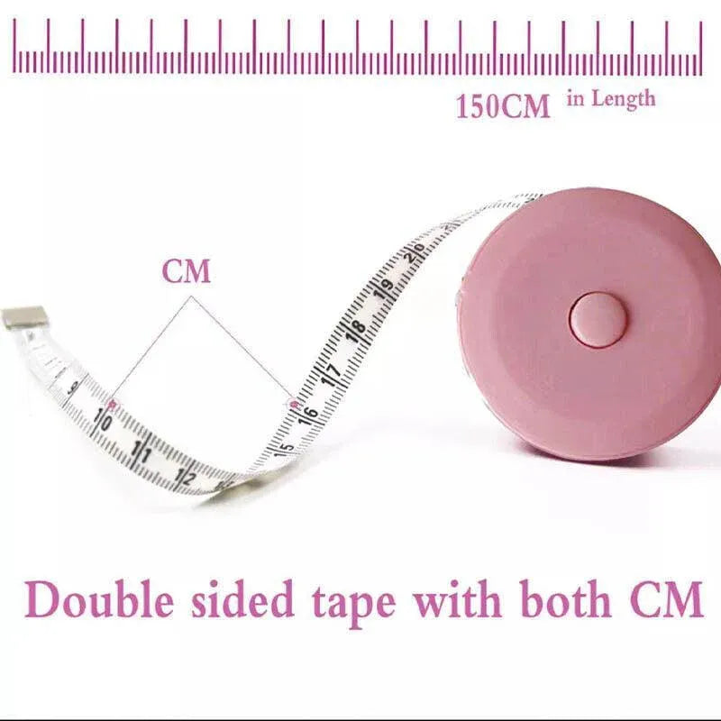 Retractable Tailor Tape Measure 150cm Soft Body Measuring Sewing Ruler - Green
