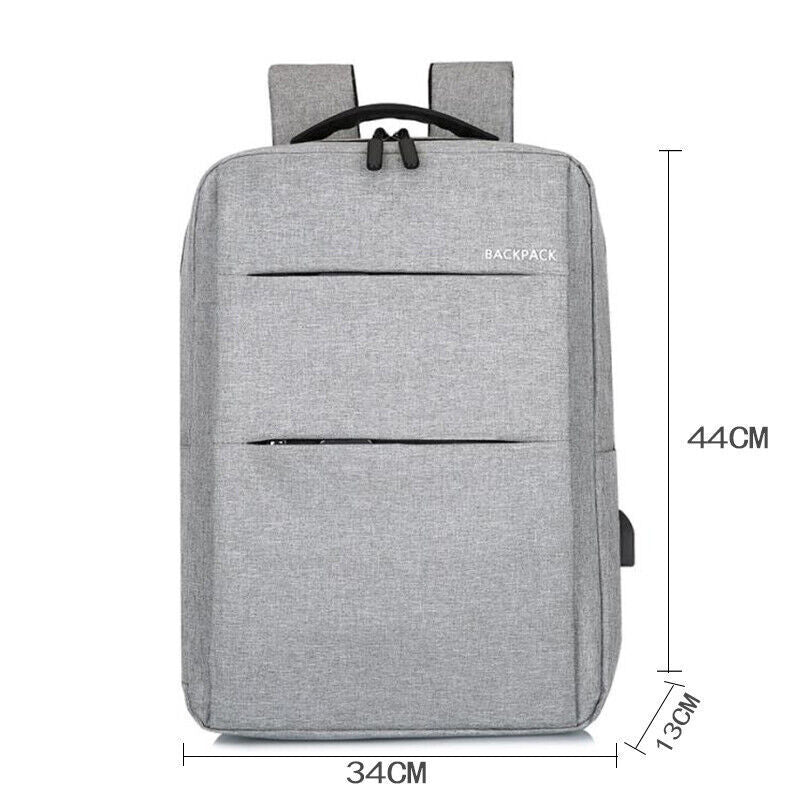 Waterproof Laptop Backpack Bag for Men Women School Travel Business Use - Grey 2 Zipper