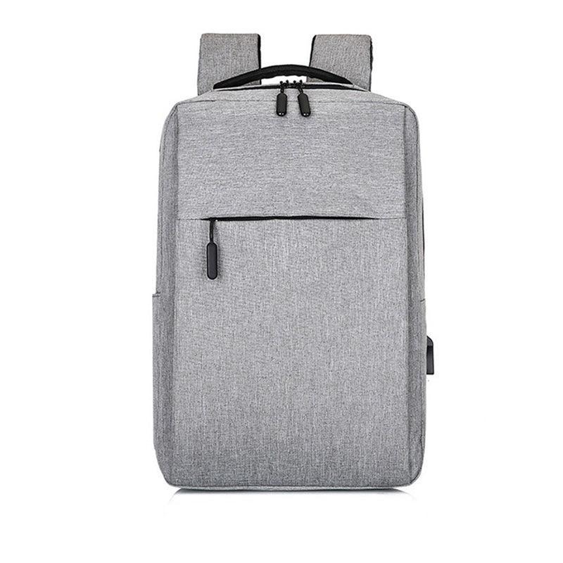 Waterproof Laptop Backpack Bag for Men Women School Travel Business Use - Grey 2 Zipper