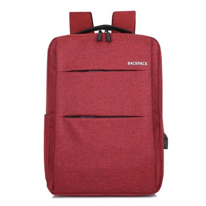 Waterproof Laptop Backpack Bag for Men Women School Travel Business Use - Red 1 Zipper