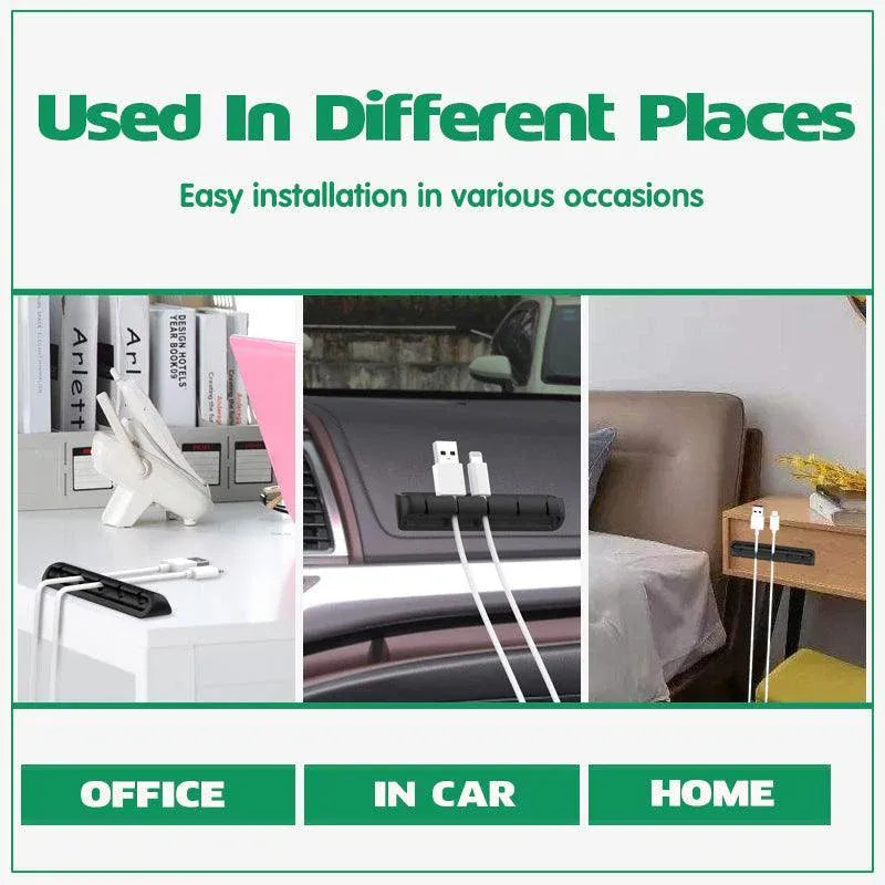 Value Pack Usb Charge Cable Holder Desk Cable Clips Organizer Cord Management - 7 Clips