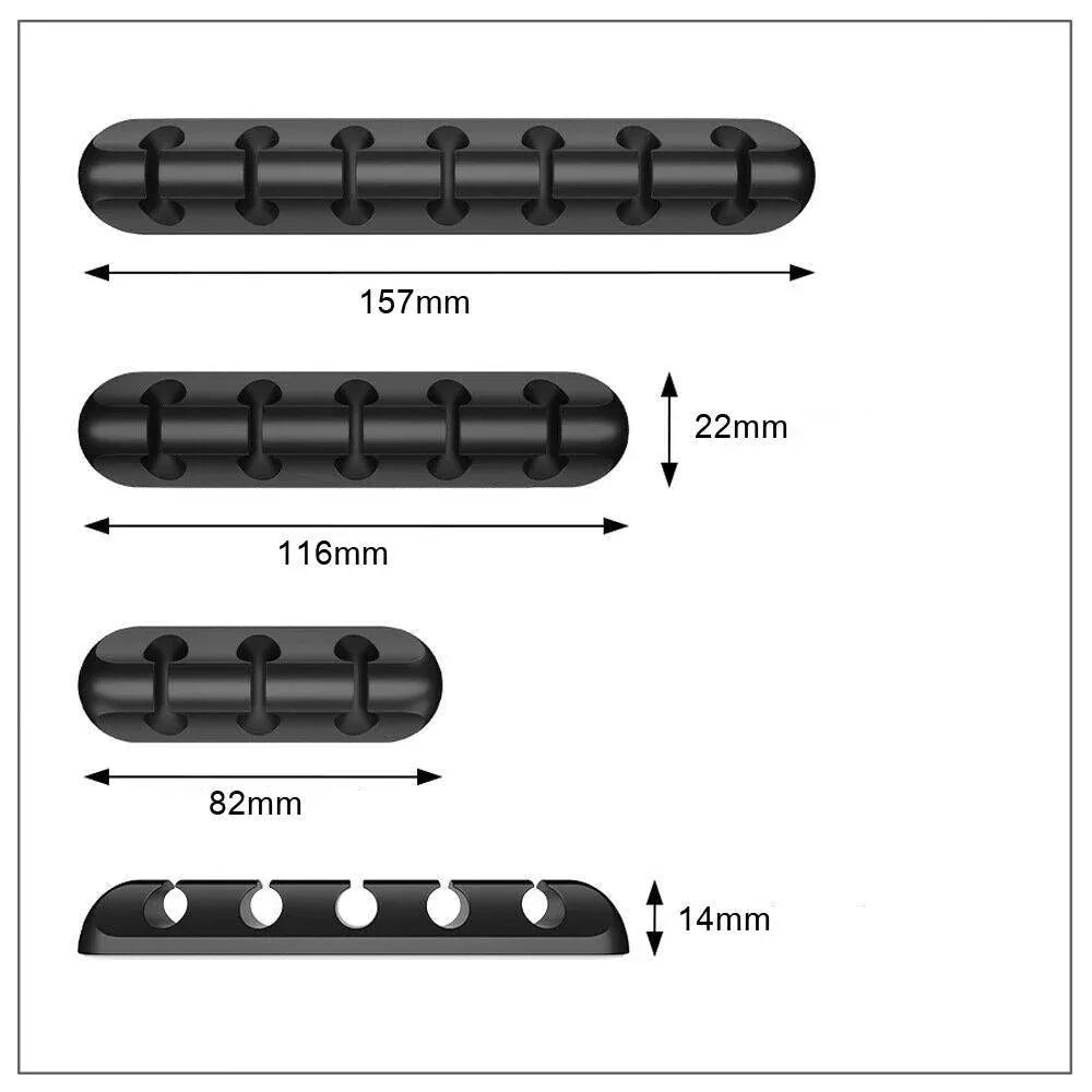 Value Pack Usb Charge Cable Holder Desk Cable Clips Organizer Cord Management - 7 Clips