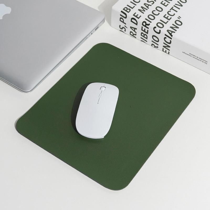 Pu Leather Gaming Mouse Pad Desk Mat Anti-Slip Speed Mousepad 22X22Cm Waterproof - Blue