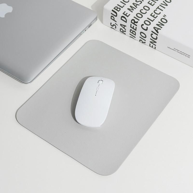 Pu Leather Gaming Mouse Pad Desk Mat Anti-Slip Speed Mousepad 22X22Cm Waterproof - Grey