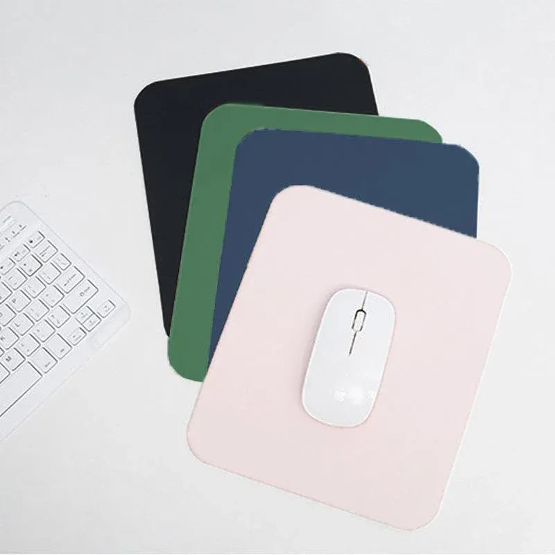 Pu Leather Gaming Mouse Pad Desk Mat Anti-Slip Speed Mousepad 22X22Cm Waterproof - Grey