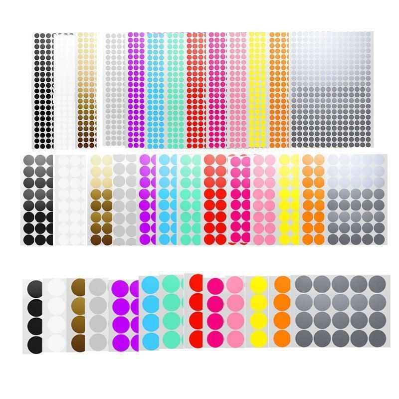 Orange Assorted Sizes Colour Sticker Dots Adhesive Round Labels Circular Spot Scrapbook - 25mm*40 Dots