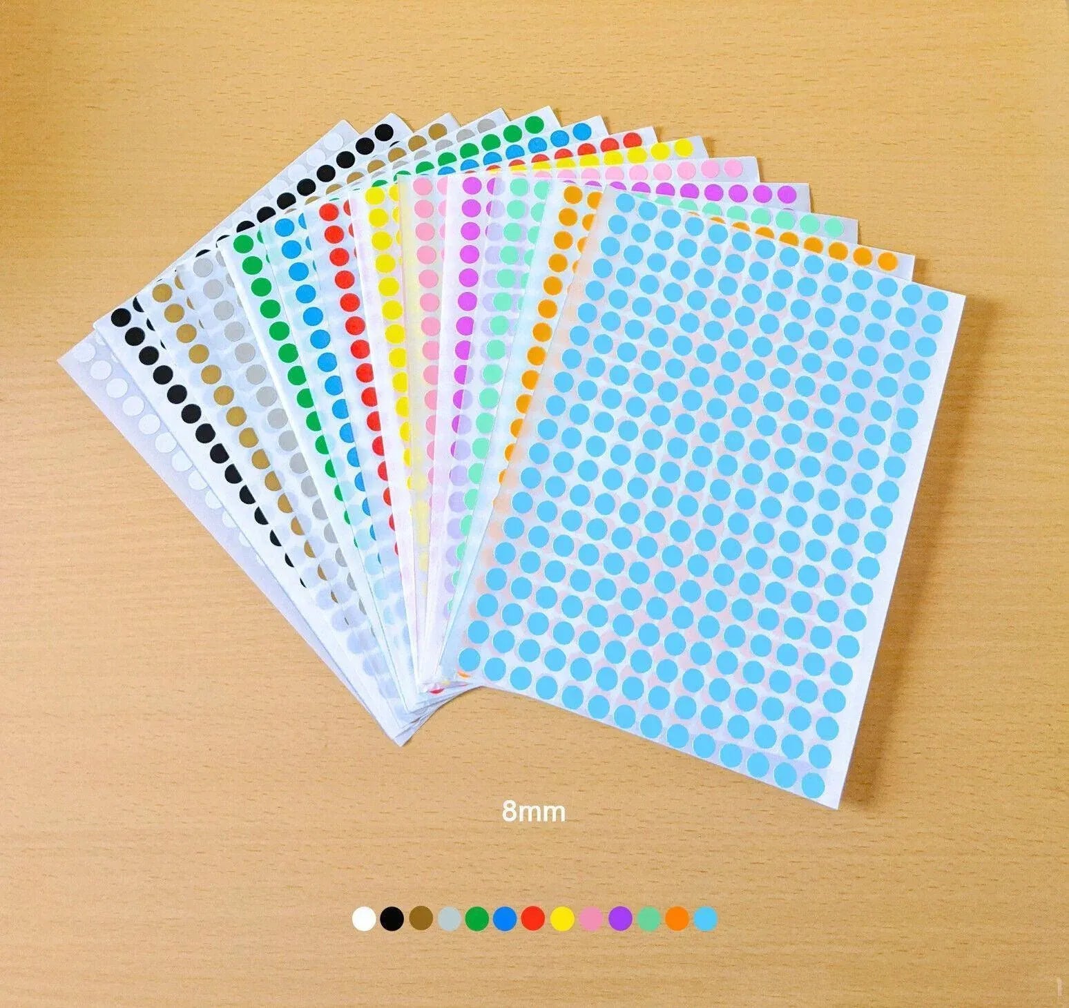 Orange Assorted Sizes Colour Sticker Dots Adhesive Round Labels Circular Spot Scrapbook - 25mm*40 Dots