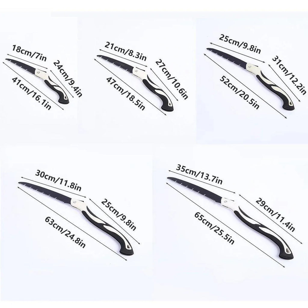 Folding Outdoor Hand Saw Portable Quick Cutting Pruning Garden Tree Logging Tool - 350mm