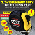 Steel Measuring Tape with Lock Rubber Grip Metric and Inch Ruler 3M 5M 10M - 3M