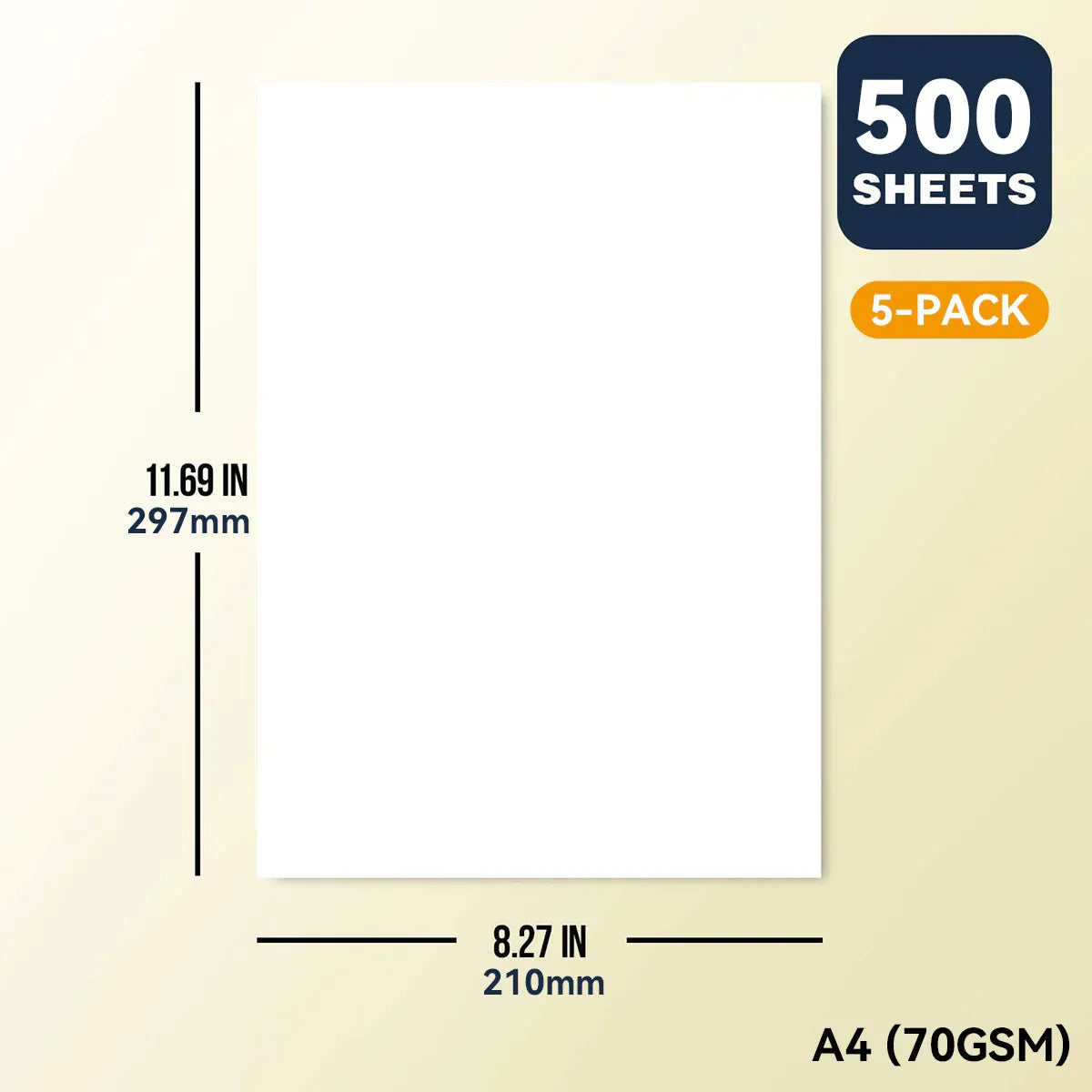 2500 Sheets A4/A3 Printing Paper Premium White No Ghosting for Home Office Use - A4