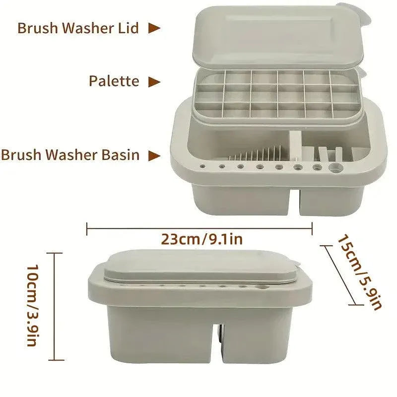 3 in 1 Multi Functional Pen Wash Bucket Portable Shabu Cleaning Tool Set