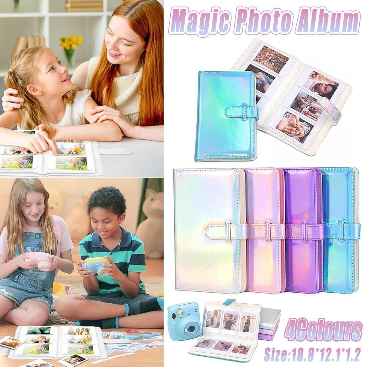 For Fujifilm Instax Mini 8 9 11 Photo Album 96 Pockets 3 Inch Card Organizer - Blue