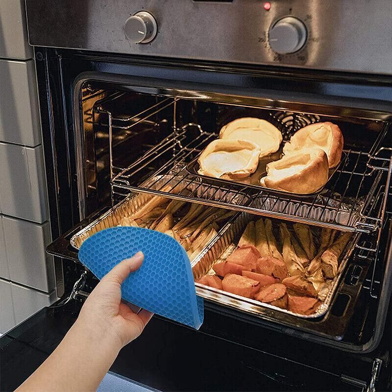2Pcs Silicone Pot Holder Trivet Mat Hot Pads Non-Slip Heat Resistant Bpa Free