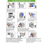 20L Portable Toilet Seat Outdoor Mobile Camping Travel Toilet Compact Easy Clean