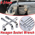 6-23mm L Shaped Socket Wrench Elbow Multi Size Hardware Repair Tool Set - 6mm