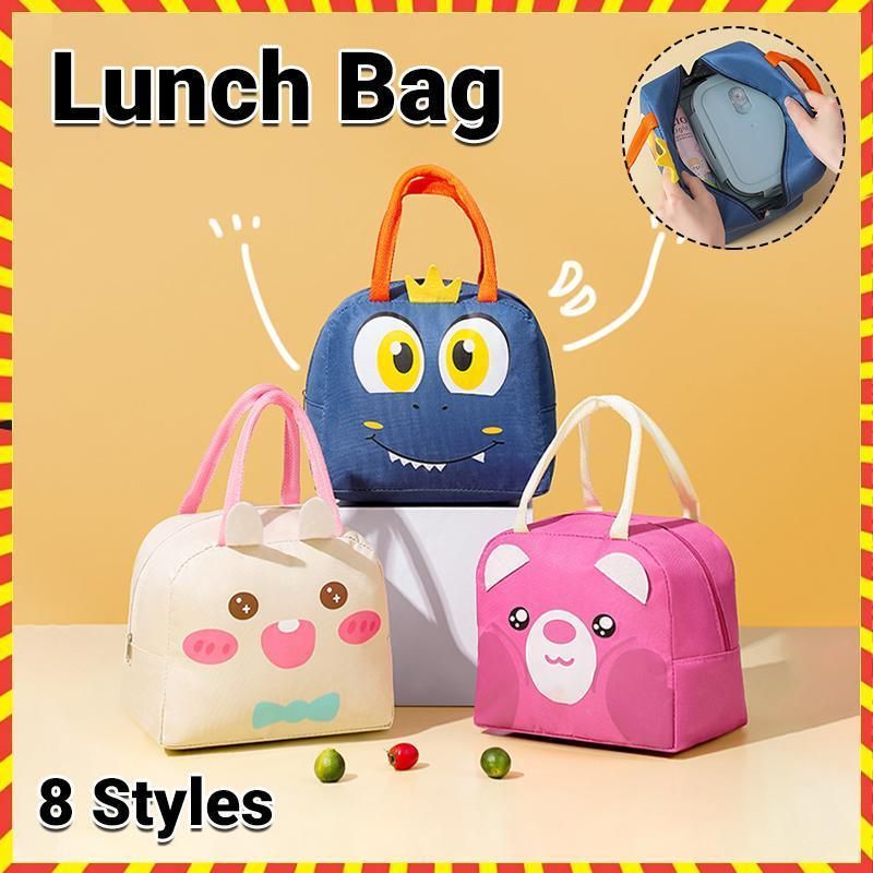 Oxford Portable Insulated Thermal Cooler Lunch Box Carry Picnic Case Storage Bag - Rose Red