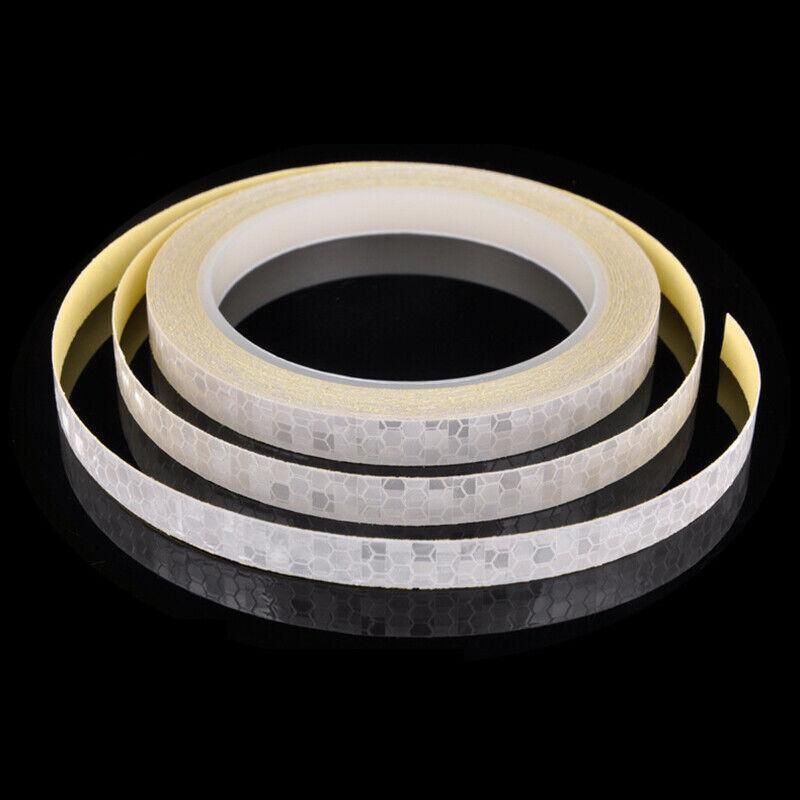 8m Reflective Tape for Bikes Cars Motorcycles Waterproof High Visibility Strip - Black-Yellow