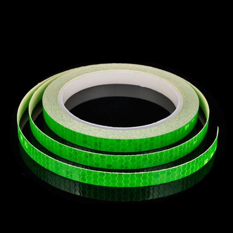 8m Reflective Tape for Bikes Cars Motorcycles Waterproof High Visibility Strip - Black-Yellow