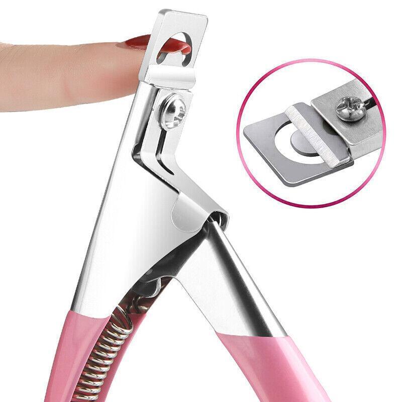 Acrylic Nail Tip Cutter False Nail Clipper U Shape Manicure Art Trimmer Tool - Purple