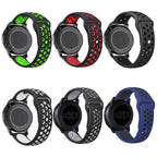 22mm 20mm Silicone Sports Watch Band for Samsung Huawei Huami Two-Tone Strap - 20mm-Blue