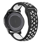 22mm 20mm Silicone Sports Watch Band for Samsung Huawei Huami Two-Tone Strap - 20mm-Blue
