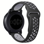 22mm 20mm Silicone Sports Watch Band for Samsung Huawei Huami Two-Tone Strap - 20mm-Blue