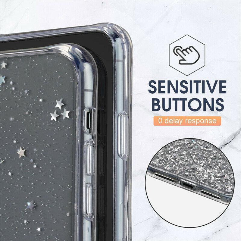 For Samsung Galaxy S20 Fe S21 Ultra S20 Shockproof Bling Glitter Soft Case Purple - For Samsung Note20