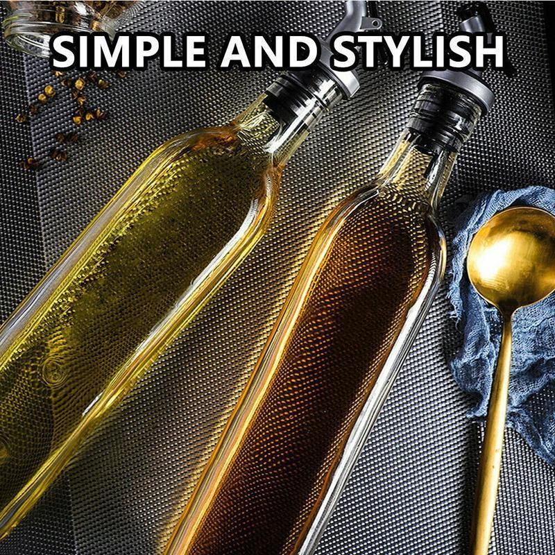 250/500ml Olive Oil Vinegar Pourer Dispenser Glass Bottle Kitchen Tools Cooking - 1 PCS/500 ML