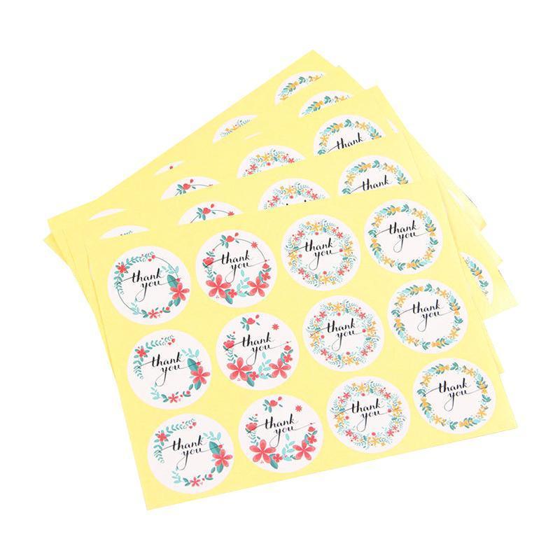UP TO 80PCS Stickers Labels Thank You Stickers Gift Wrapping Craft Scrapbook DIY - 9*5PCS Style 8