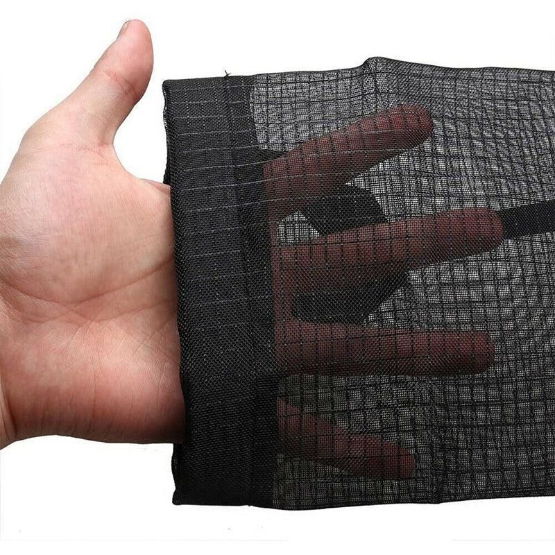 Hanging Mesh Bag Organizer Dispenser for Plastic or Trash Bags Storage Holder - Black
