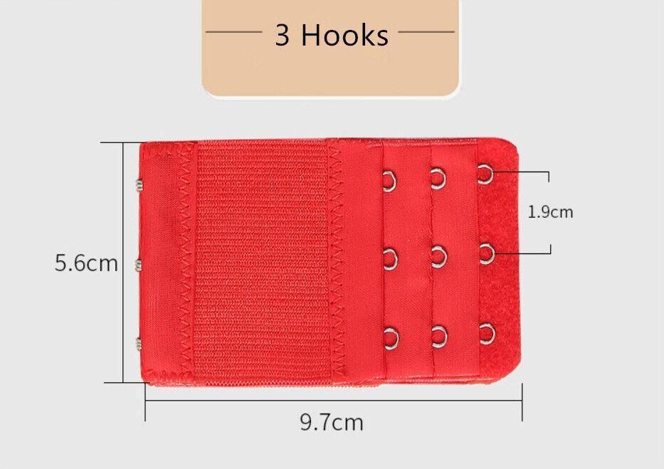 Maternity Strap Clip On Bra Extender Extension 3 Hooks Ladies Plus Size - Beige