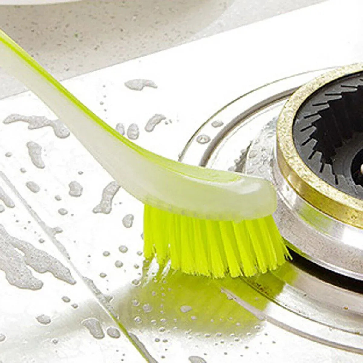 Multi Functional Long Handle Cleaning Brush Vertical Suction Kitchen Brush - 3-Colour Set