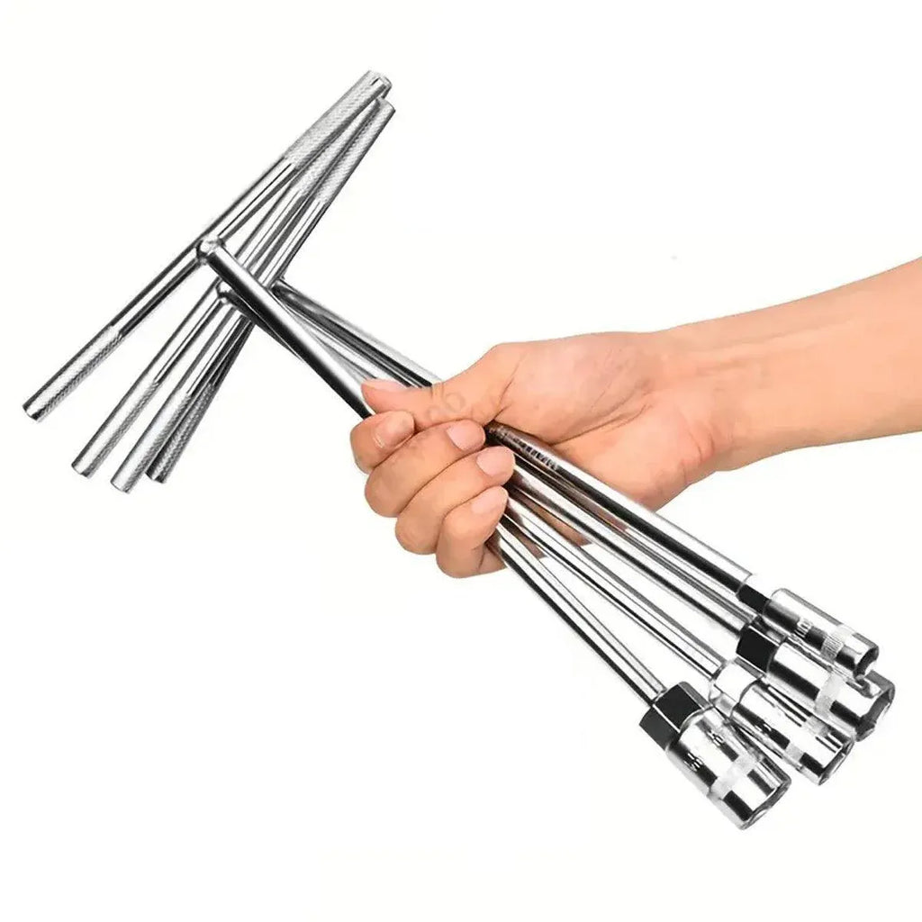 6-19mm Steel T Shaped Hex Wrench Hand Tool Spanner Socket Adapter Repair - 12mm