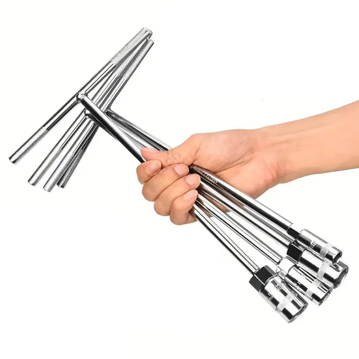 6-19mm Steel T Shaped Hex Wrench Hand Tool Spanner Socket Adapter Repair - 7mm