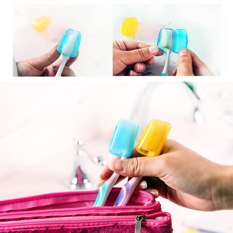 5Pcs Travel Toothbrush Head Cover Cap Case Outdoor Brush Cleaner Protector Au