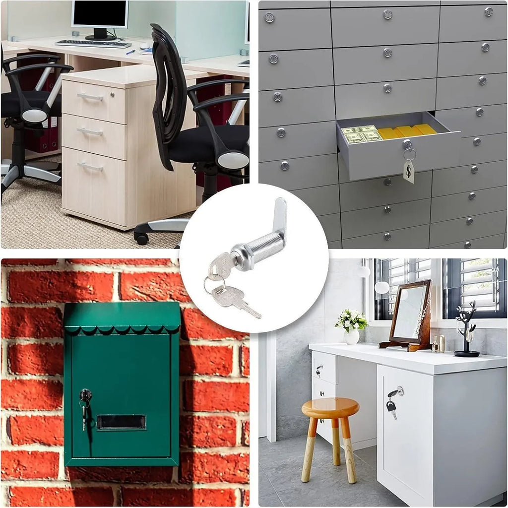 1/5/10pcs File Cabinet Drawer Milk Box Swivel Lock Small Round Security Lock - 16mm-1PC