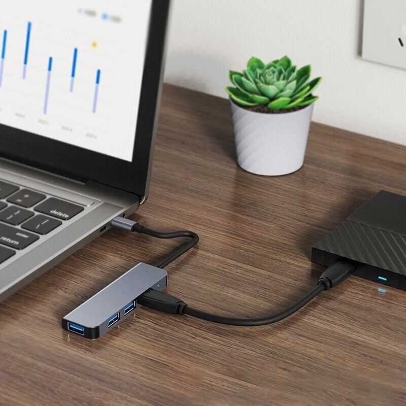 8/6/4-In-1 Usb-C Hub Adapter Type-C Hub Hdmi For Macbook Pro/Air Ipad Pro Laptop - 4-IN-1