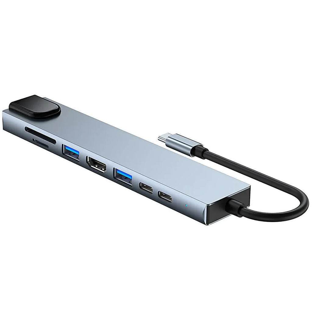 8/6/4-In-1 Usb-C Hub Adapter Type-C Hub Hdmi For Macbook Pro/Air Ipad Pro Laptop - 4-IN-1