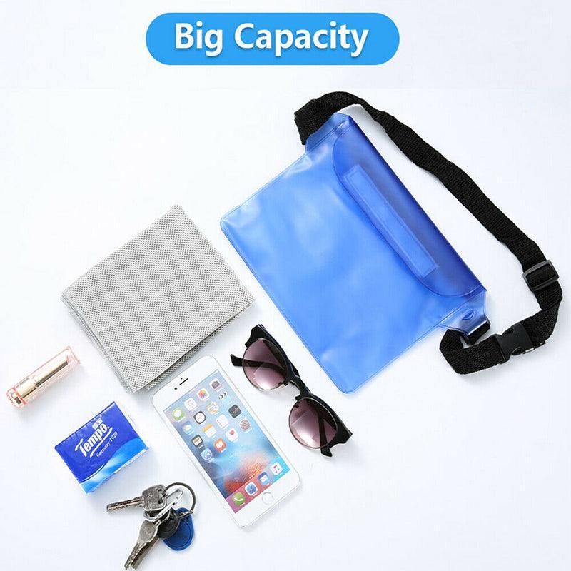 Waterproof Underwater Waist Belt Bum Bag Beach Swimming Boating Dry Phone Pouch - Grey