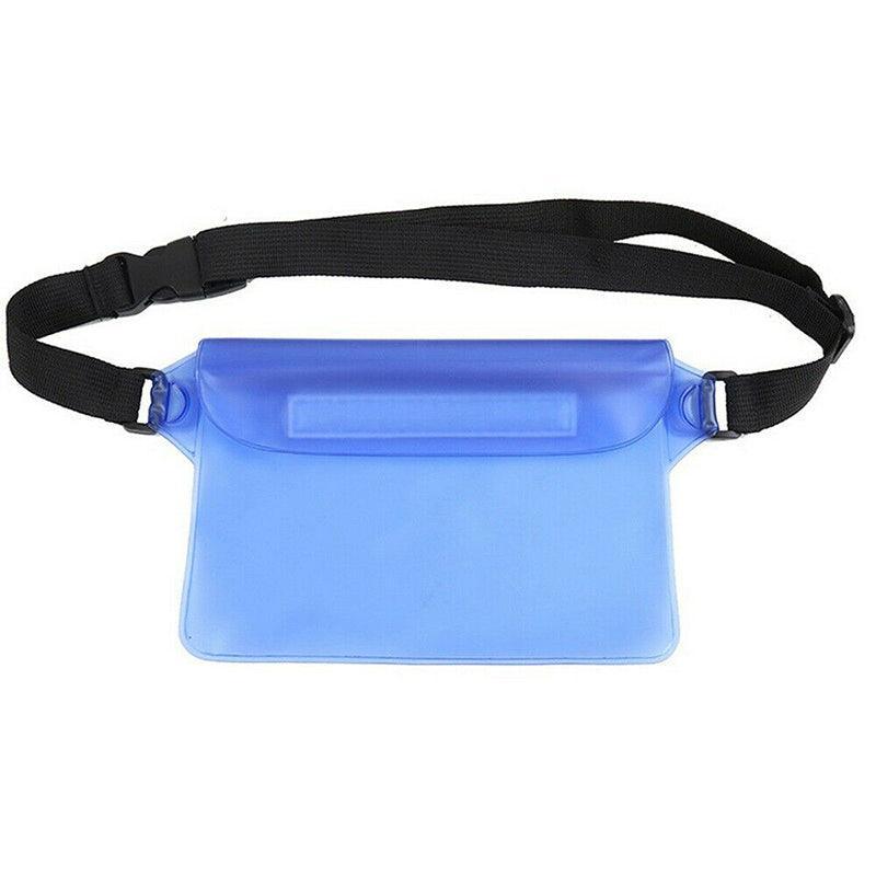 Waterproof Underwater Waist Belt Bum Bag Beach Swimming Boating Dry Phone Pouch - White