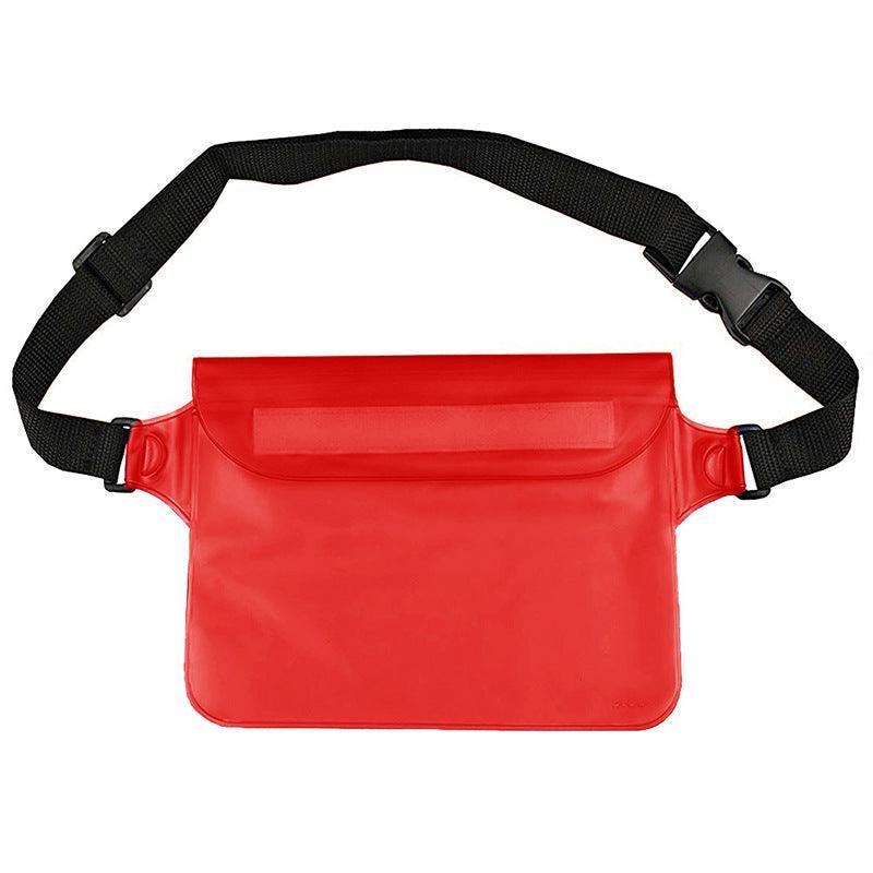 Waterproof Underwater Waist Belt Bum Bag Beach Swimming Boating Dry Phone Pouch - White