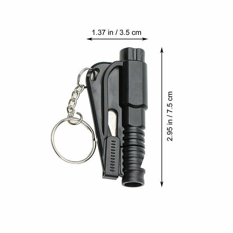 3 In 1 Car Window Glass Breaker Emergency Escape Tool with Cutter - Red
